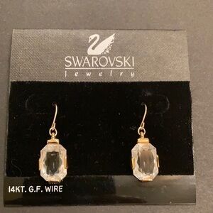 NWT Swarovski 14k GF wire crystal earrings